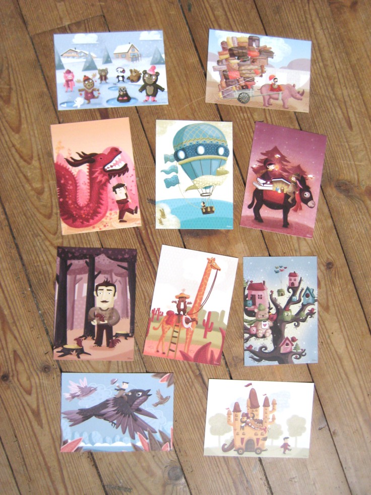 cartes postales illustrées artistes